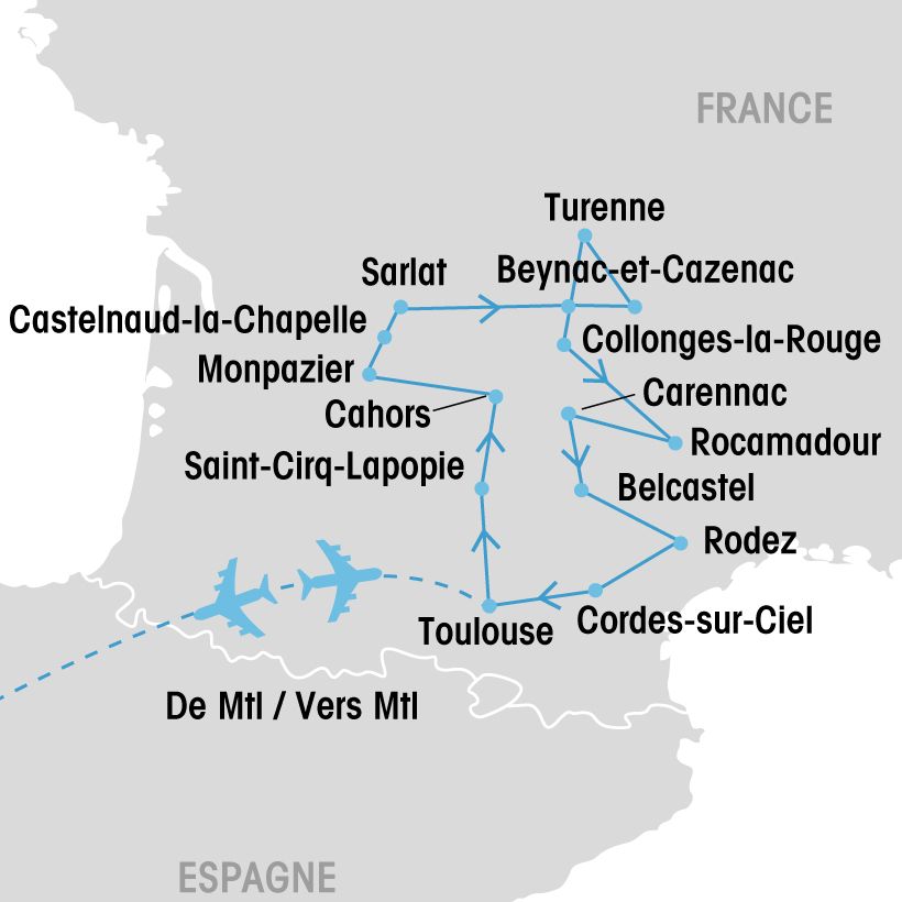 Sur la route des plus beaux villages de France map