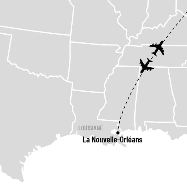 Les charmes de La Nouvelle-Orléans map