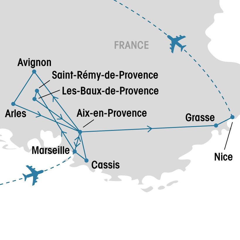 Couleurs de Provence et Côte d’Azur map