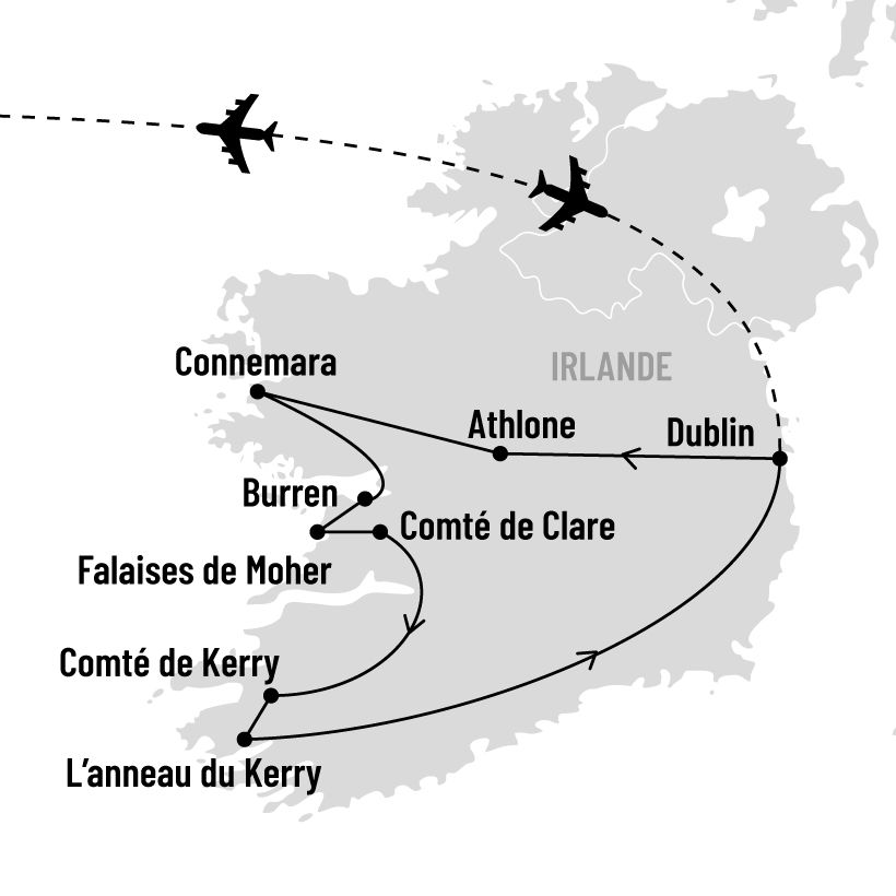 Irlande authentique map