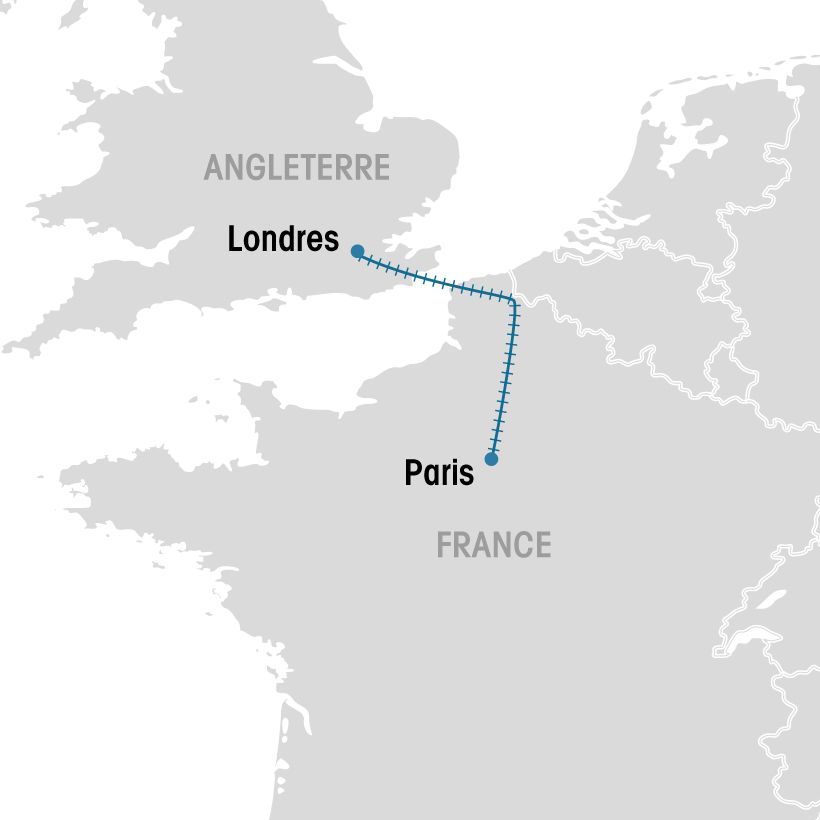 Paris et Londres map