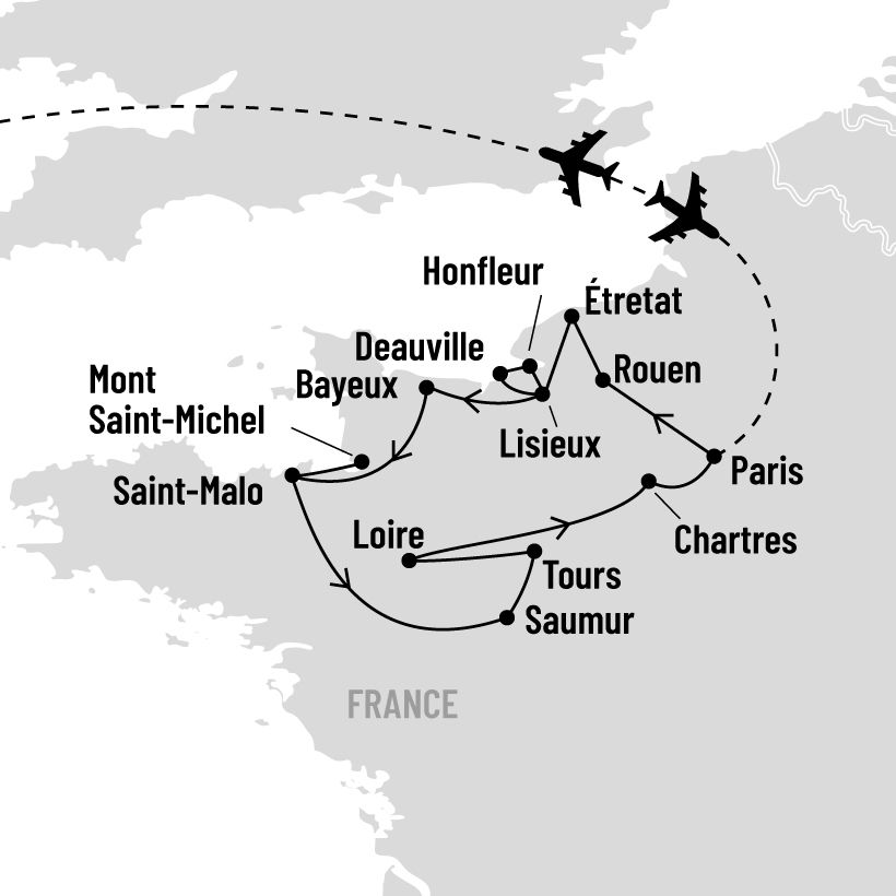 Paris et France de l'Ouest map