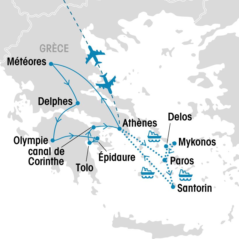 Beautés et légendes de Grèce map