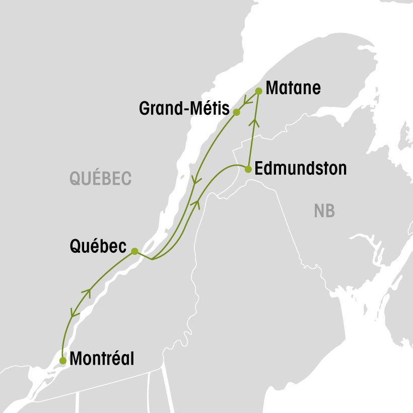 Les plus beaux jardins de l’Est du Québec avec Larry Hodgson map
