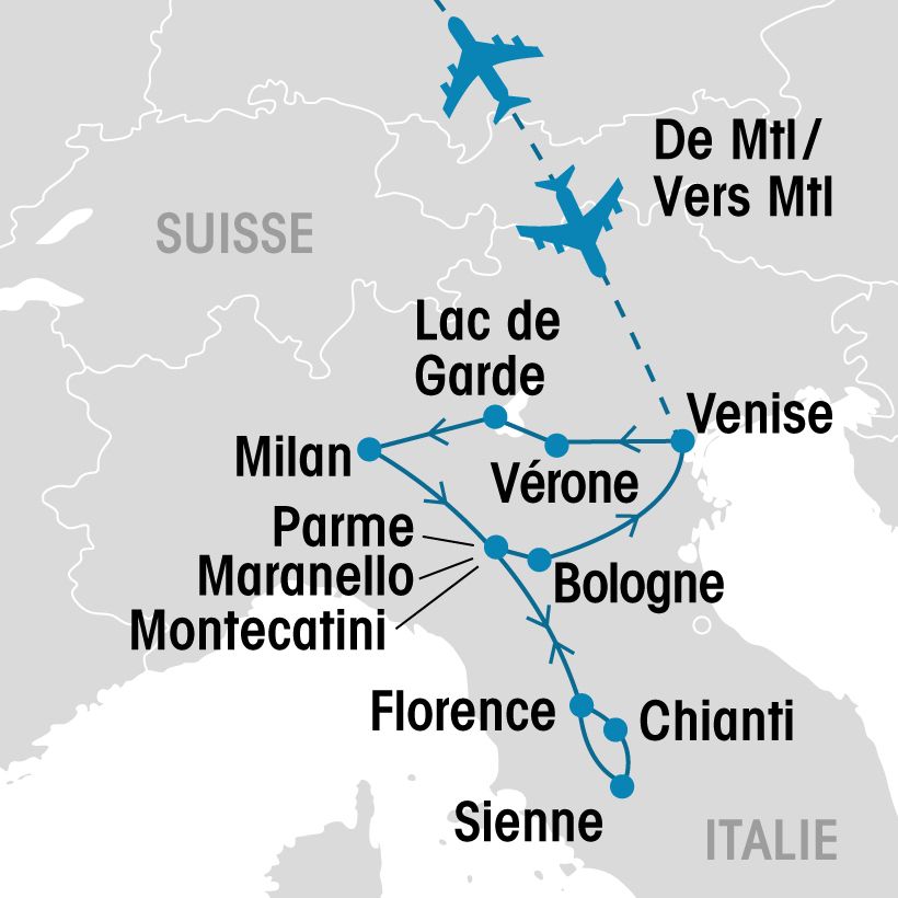 Saveurs d'Italie map